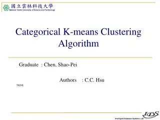 Categorical K-means Clustering Algorithm