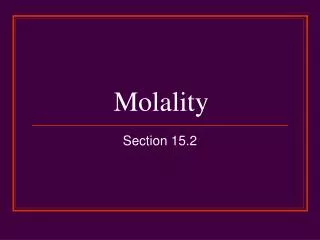 Molality