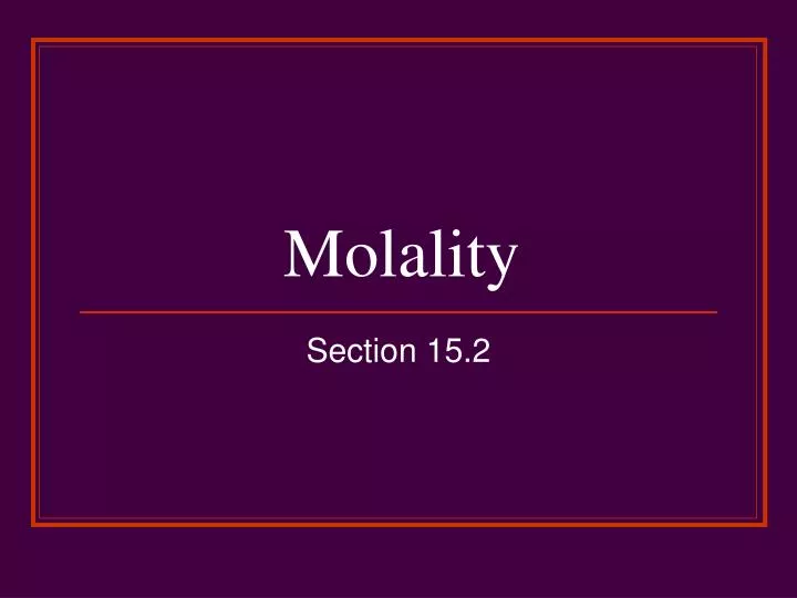 molality