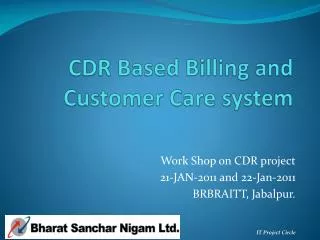 CDR Based Billing and Customer Care system