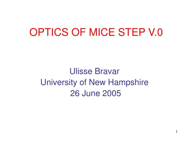 optics of mice step v 0