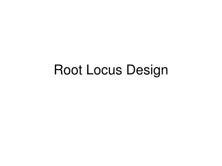 root locus design