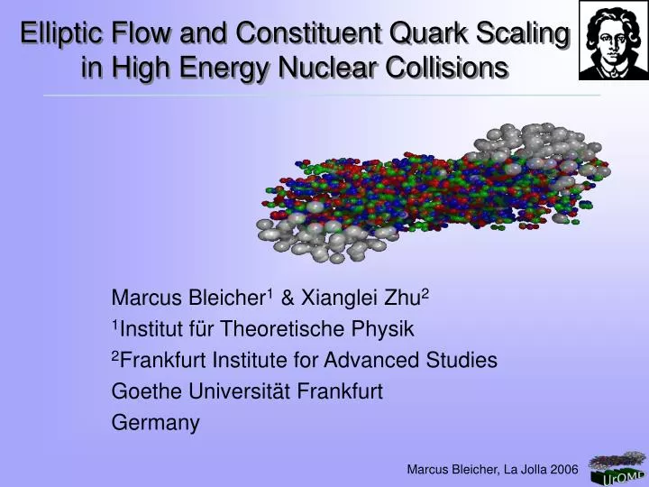 elliptic flow and constituent quark scaling in high energy nuclear collisions