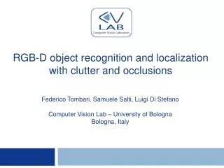 RGB-D object recognition and localization with clutter and occlusions