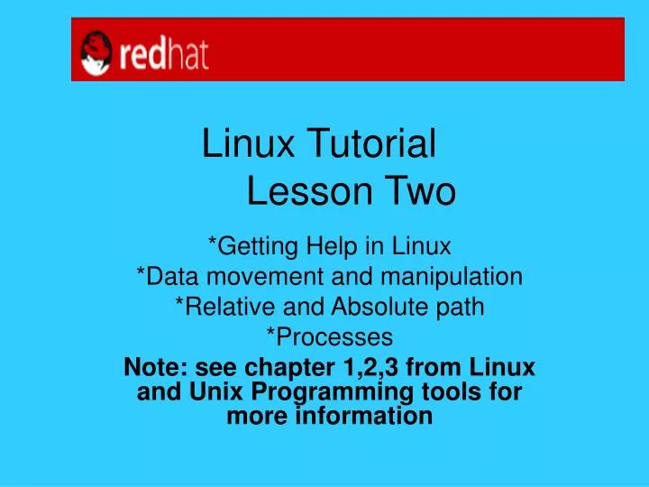 linux tutorial lesson two