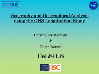 Geography and Geographical Analysis using the ONS Longitudinal Study