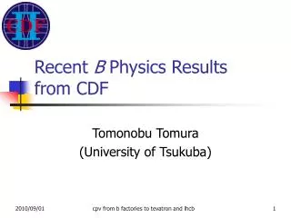 Recent B Physics Results from CDF