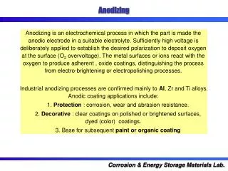 Anodizing