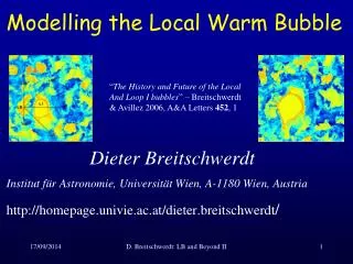 Modelling the Local Warm Bubble