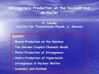 Strangeness Production on the Nucleon and on Nuclei
