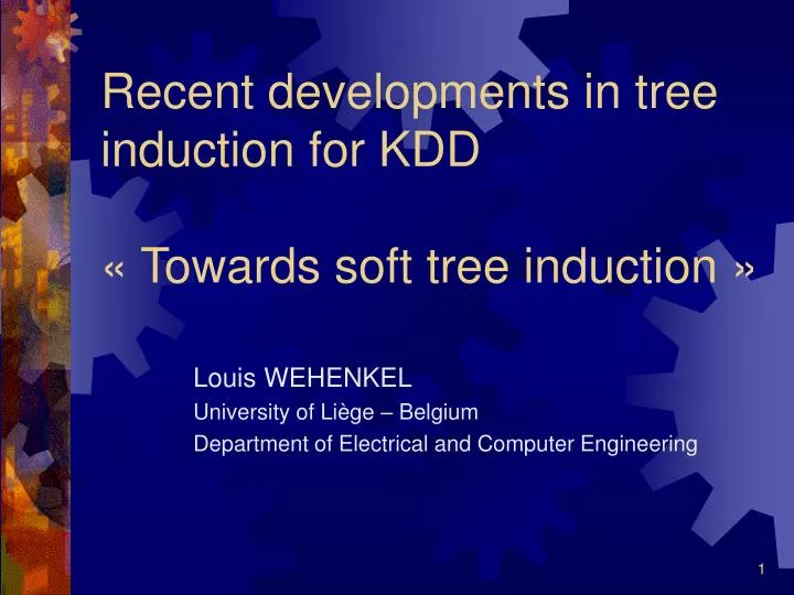 recent developments in tree induction for kdd towards soft tree induction