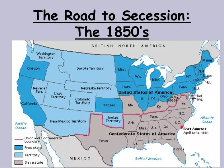 the road to secession the 1850 s