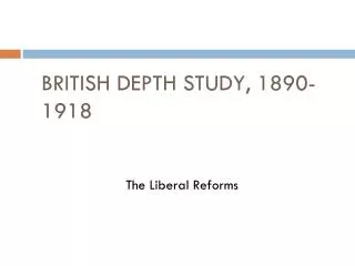 BRITISH DEPTH STUDY, 1890-1918