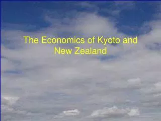 The Economics of Kyoto and New Zealand