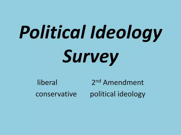 political ideology survey