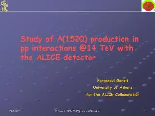 Study of ? (1520) production in pp interactions @14 TeV with the ALICE detector