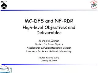 MC-DFS and NF-RDR