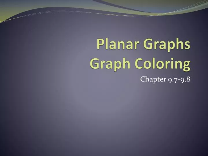 planar graphs graph coloring