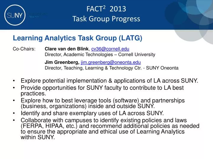 learning analytics task group latg