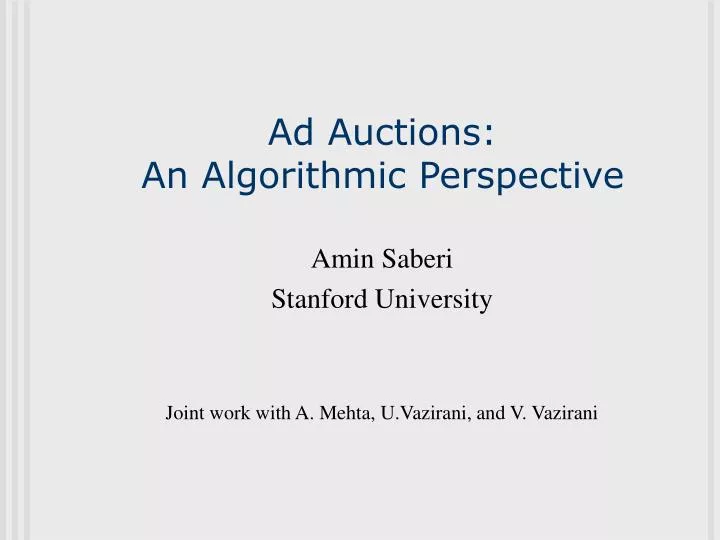 ad auctions an algorithmic perspective
