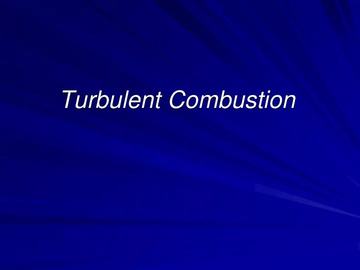 turbulent combustion