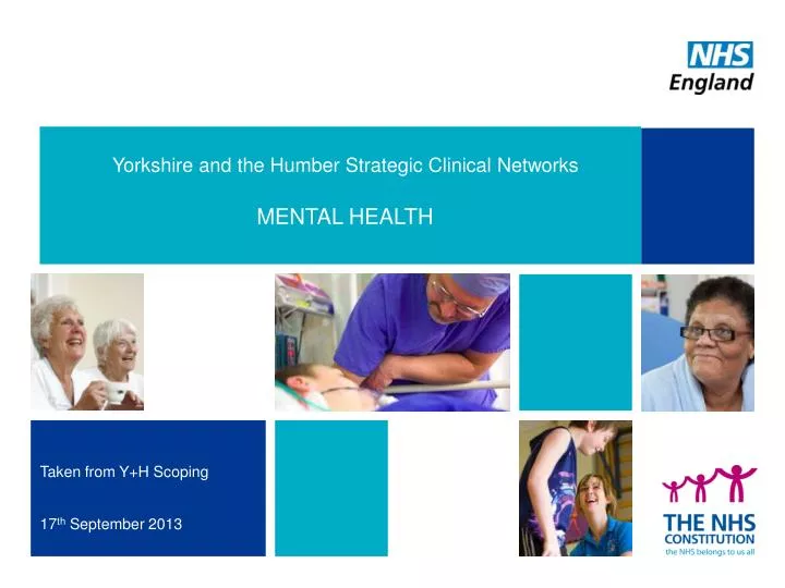 yorkshire and the humber strategic clinical networks mental health