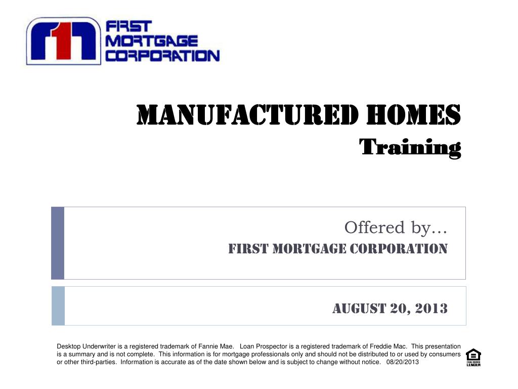 PPT - MANUFACTURED HOMES Training PowerPoint Presentation, free ...