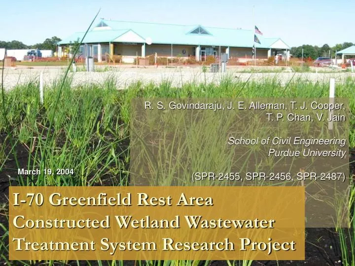 i 70 greenfield rest area constructed wetland wastewater treatment system research project