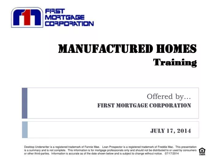 manufactured homes training