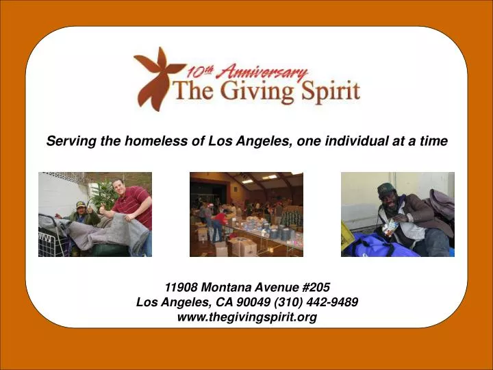 serving the homeless of los angeles one individual at a time
