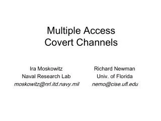 Multiple Access Covert Channels