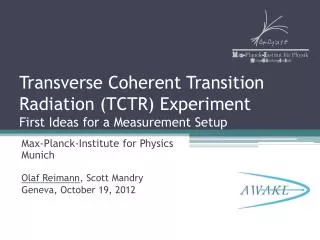 Transverse Coherent Transition Radiation (TCTR) Experiment First Ideas for a Measurement Setup