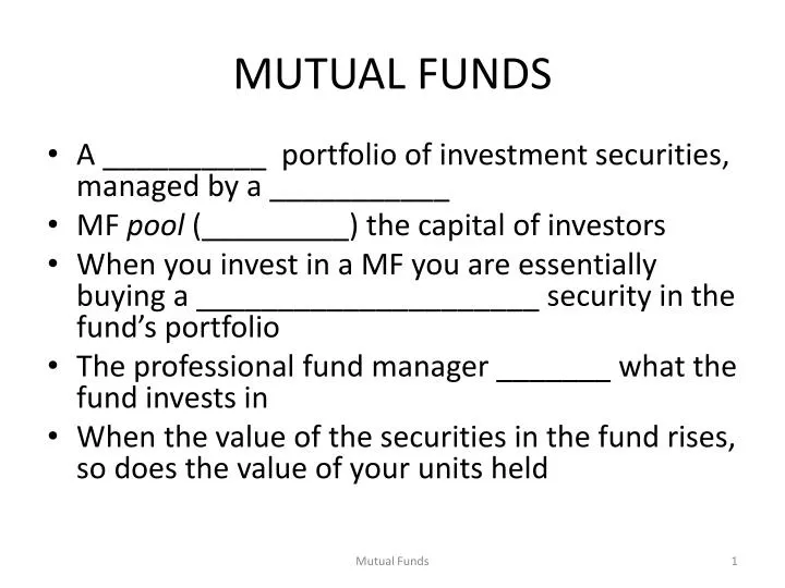 Ppt Mutual Funds Powerpoint Presentation Free Download Id4500321