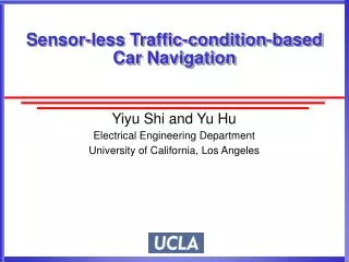Sensor-less Traffic-condition-based Car Navigation
