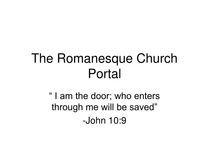 the romanesque church portal