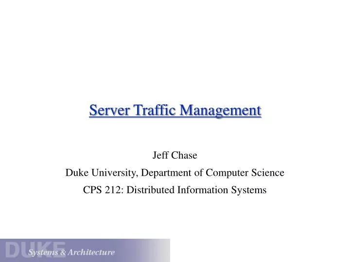 server traffic management