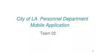 City of LA Personnel Department Mobile Application