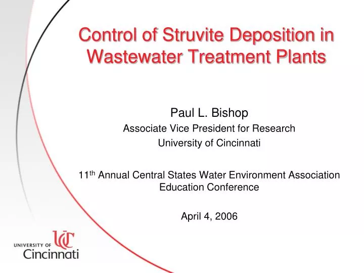 control of struvite deposition in wastewater treatment plants