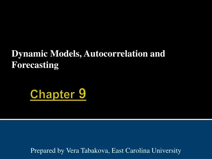 dynamic models autocorrelation and forecasting