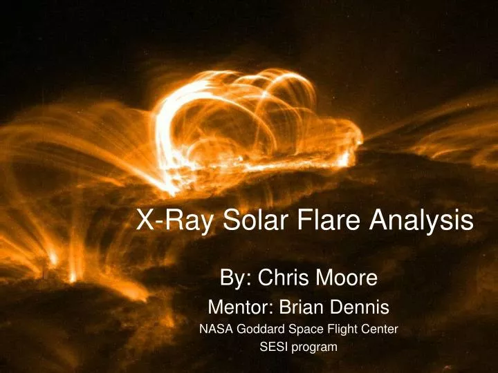 x ray solar flare analysis