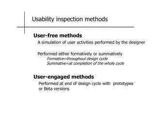Usability inspection methods