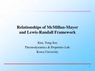 Relationships of McMillan-Mayer and Lewis-Randall Framework