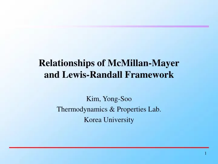 relationships of mcmillan mayer and lewis randall framework