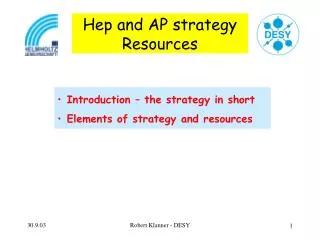Hep and AP strategy Resources