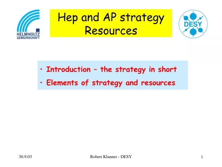 hep and ap strategy resources