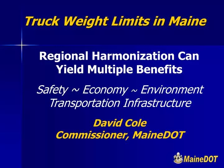 truck weight limits in maine