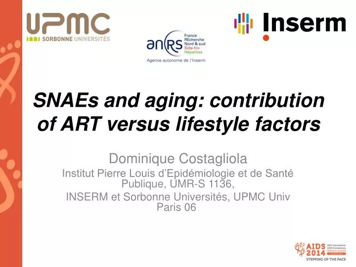 snaes and aging contribution of art versus lifestyle factors