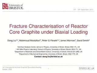 Fracture Characterisation of Reactor Core Graphite under Biaxial Loading