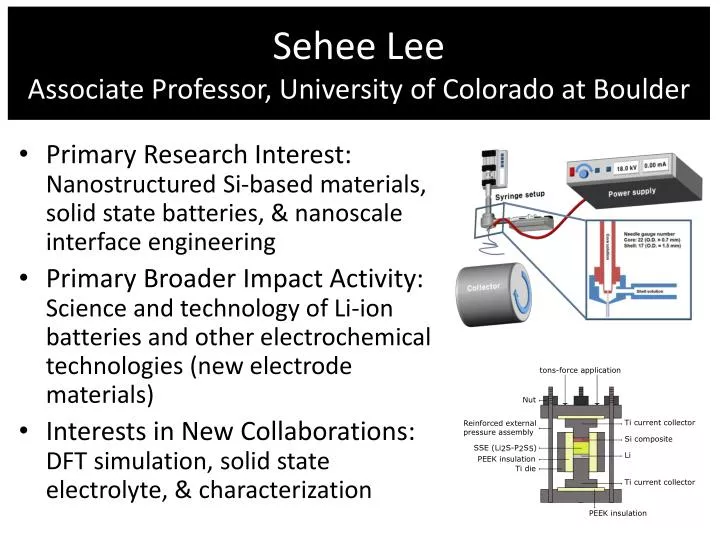 sehee lee associate professor university of colorado at boulder