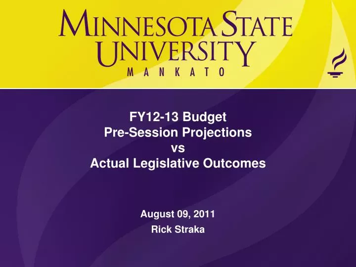 fy12 13 budget pre session projections vs actual legislative outcomes